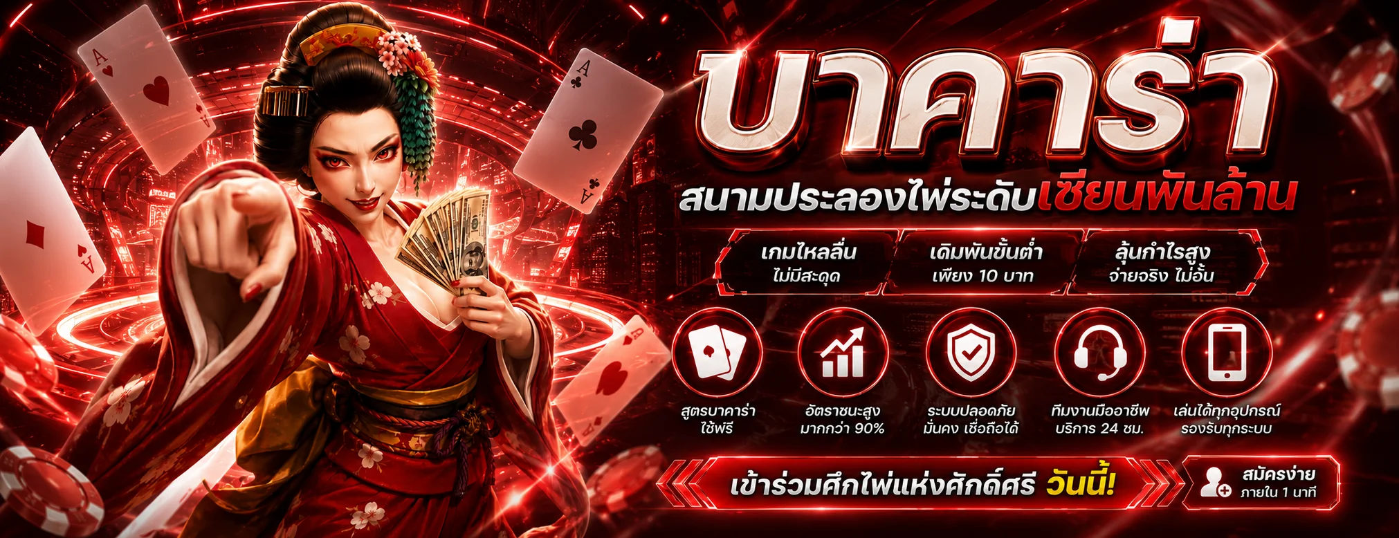 หน้าคาสิโนสดถ่ายทอดสดจากสตูดิโอจริงของ THEGODKINGBAR บาคาร่ารูเล็ตเสือมังกร
